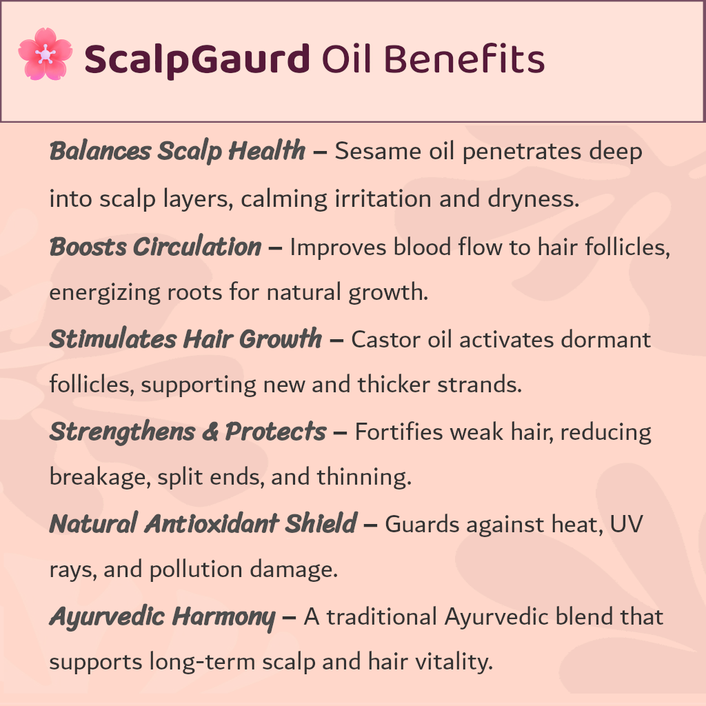 Soulistic ScalpGaurd Hair Oil | Cold Pressed Sesame + Castor Oil