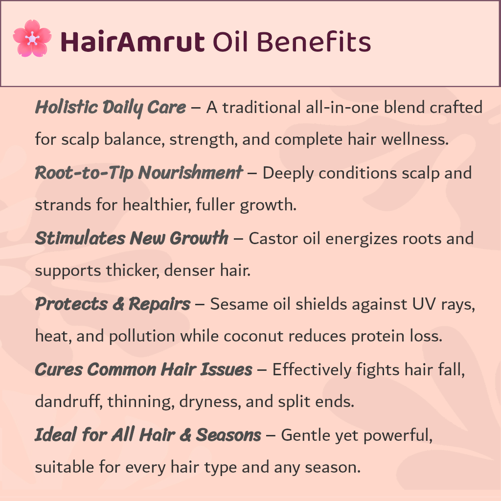 Soulistic HairAmrut Hair Oil | Cold Pressed Sesame + Coconut + Castor Oil